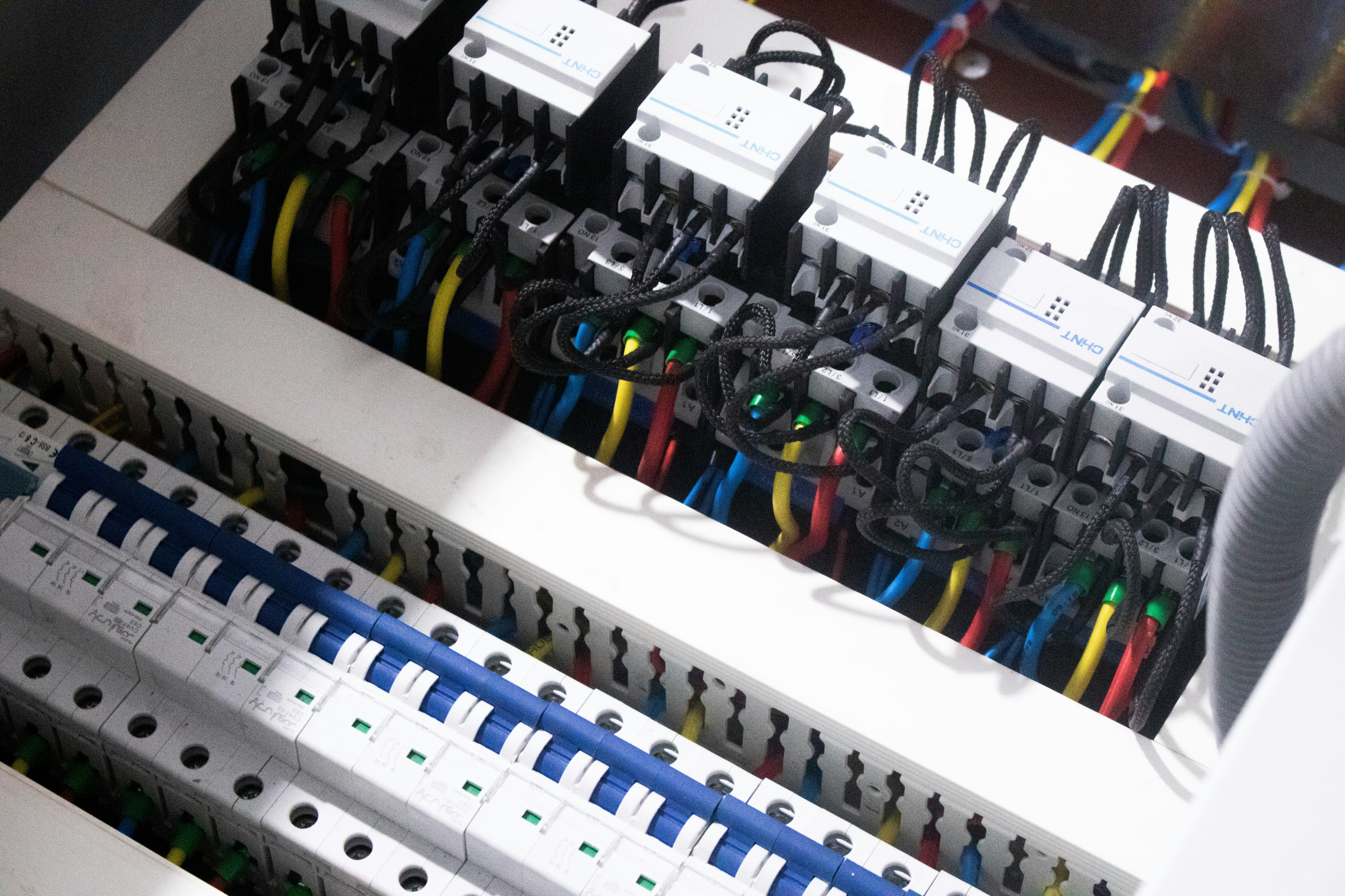 Modern electrical switchboard installation